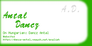 antal dancz business card